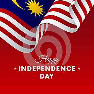 Banner or poster of Malaysia independence day celebration. flag. Vector illustration.