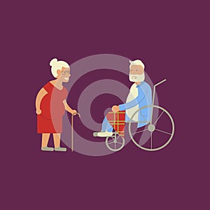 Banner of Retired elderly