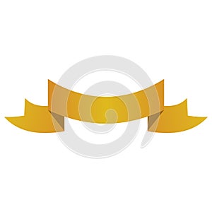 Banner ribbon yellow graphic