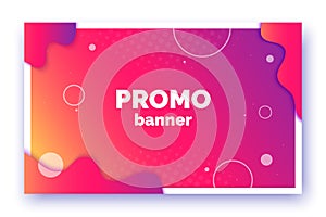 Banner for sale, offer, promotion, advertisement. Trendy vector background, flyer, poster, page, cover with abstract