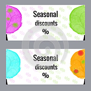 Banner seasonal discounts.