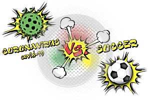 Banner soccer against coronavirus