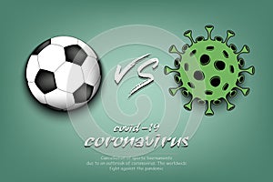 Banner soccer against coronavirus