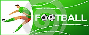 Banner with soccer player photo