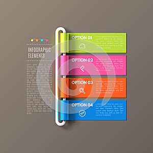 Banner steps business infographic template