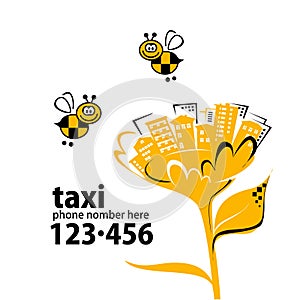 Banner for taxi service