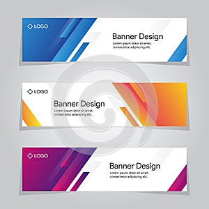 Banner Template Abstract Promotion Web Vector Design Background