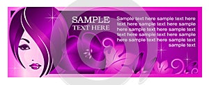 Banner template for beauty salon or other services