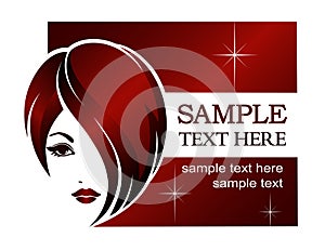 Banner template for beauty salon, spa, hair styles