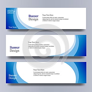 Banner template, blue cool vector