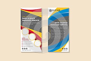 banner template design for promotion of data science managed service company