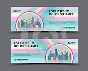 Banner template vector pastel background, web banner template, billboard design, header page, Business flyer vetical layout
