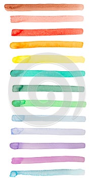 Banner underline rainbow watercolor background