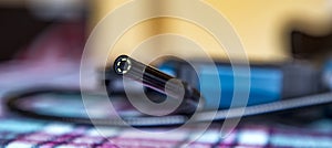 the endoscope camera on the table