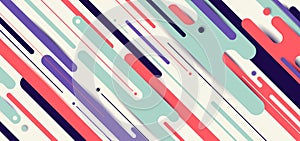 Banner web template design abstract dynamic rounded lines diagonal pattern geometric background