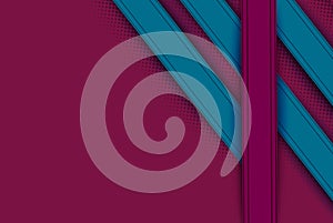 Banner website template, purple blue abstract background, web design graphic elements. Purple paper cut background