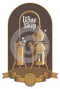 Banner for wine shop