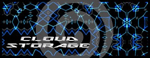 Banner tech style `Cloud storage`