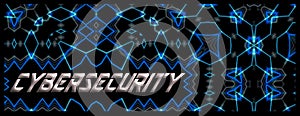 Banner tech style `Cybersecurity`