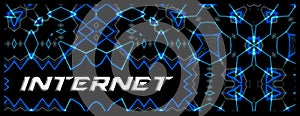 Banner tech style `Internet`