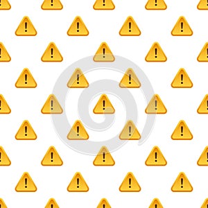 Banner with yellow scam alert pattern. Attention sign. Cyber security icon. Caution warning sign sticker. Flat warning