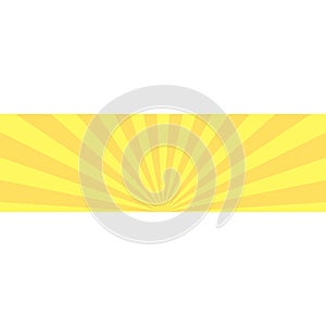 Banner, yellow Sunrise sunbeam rays photo