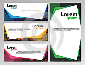 Banners abstract design graphic or wed background
