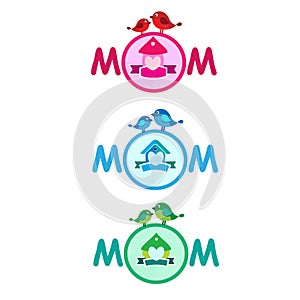 Banners with brids for mother day vector