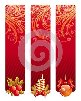 Banners with Christmas symbol