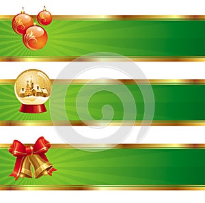 Banners with Christmas symbols