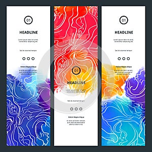Banners with Colorful Splashes