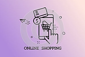 Banners Design Concept for Online Shopping,Vector