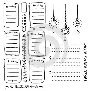 Banners and design elements for bullet journal
