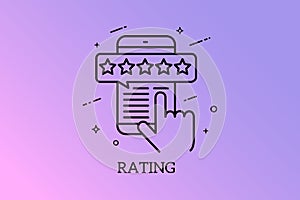 Banners Design of Rating Concept, Vector