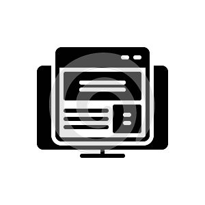 Black solid icon for Banners, web and website