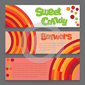 Banners of a lollipop.