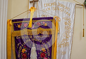 Banners for Mexican Catholic procession