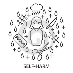 Banners for self harm photo