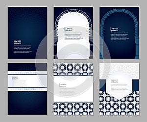 Banners set arabic ornament