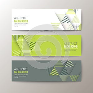 Banners template with abstract triangle pattern background