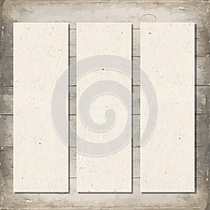 Banners template on wooden background