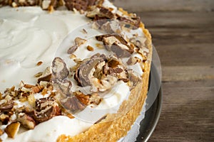 Banoffy pie on a dish.