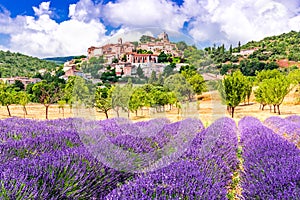 Banon, France hilltop village in Provence photo