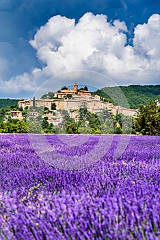 Banon hilltop village in Provence, France