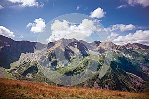 Banowka and Trzy Kopy - Western Tatra Mountains Range summits during sunny autumn day