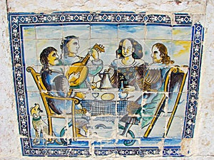 Banquet, azulejos, portugal photo