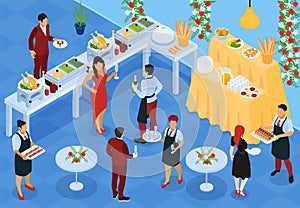 Banquet Reception Isometric View