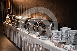 Banquet table - chafing dish heater