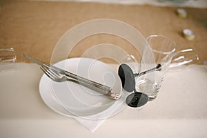 Banquet wedding table setting