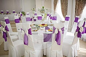 Banquet wedding table setting